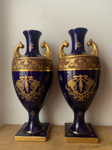 Paire grands vases en - paire,