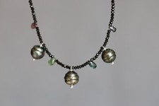 collier argent en perles