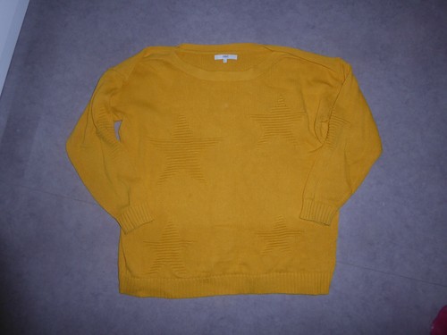 Pull tunique jaune moutarde