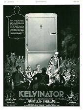 Publicité ancienne Kelvinator  réfrigérateur 1935 issue de magazine