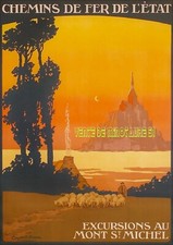 Sncf - Mont Saint Michel -Constant Duval  - Jolie ! - affiche plastifiée 