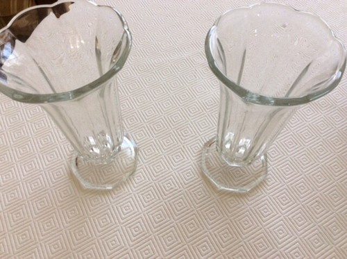 Lot vases verres blanc - vases,