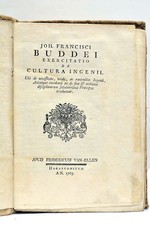 Livre ancien BUDDEUS Cultura