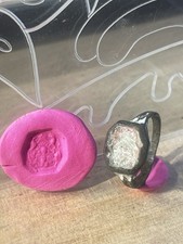 Ancienne Bague Sceau, XVIII ème Siècle, Bronze, Intaille Armoiries + Émaux