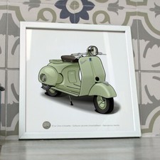 Poster scooter vespa vert - poster,