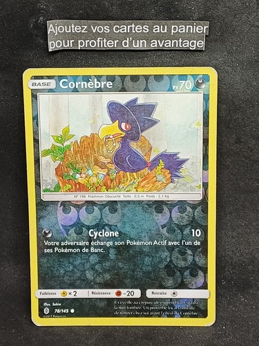 Carte pokémon cornebre 145 - pokémon, 78/145
