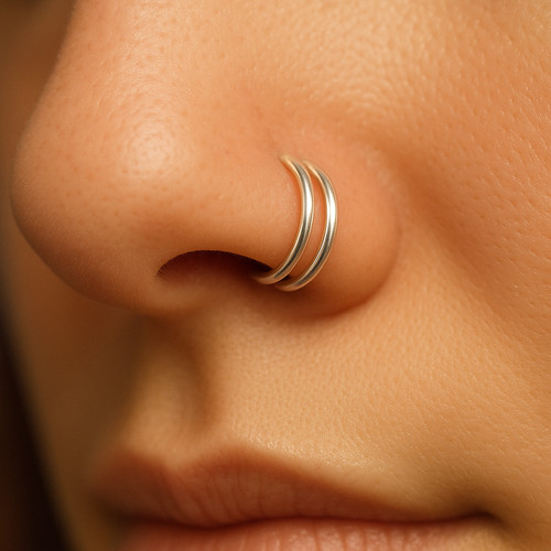 Bague nez argent - de,