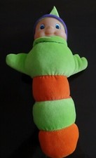 A1 / doudou peluche luciole chenille orange vert lumineuse