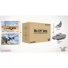 Takom 48001w : Coffret Hs 129 B-2 + B-3, Panther A Et 2 Figurines 3d. Set 1/48 C