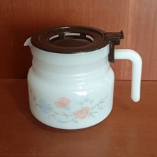 Cafetière Arcopal, Verseuse À Café Décor Fleurs,pensées Roses Et Bleues, Vintage