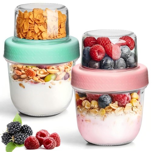 Pot yaourt verre avec - pot,