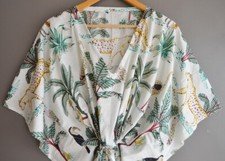 Kaftan Indien Blanc Forêt