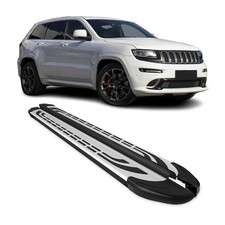 Marchepieds Latéraux pour Jeep Grand Cherokee 2011-2021 Aluminium Gris Noir 2Pcs