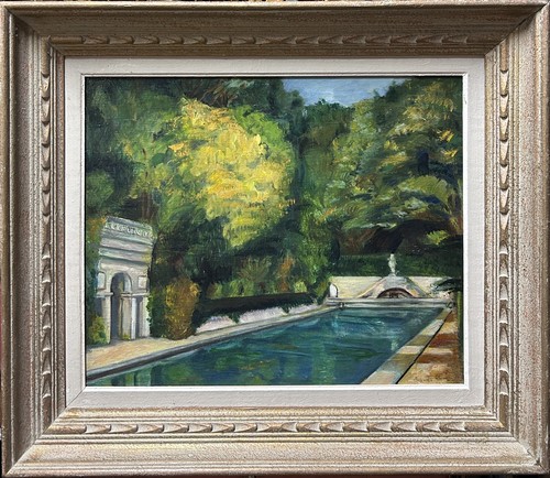 Antique original landscape oil - original,