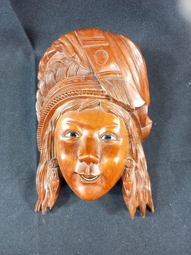 Sculpture tête africaine bois - sculpture,