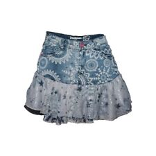 JUPE JEANS FILLE   °°°   DESIGUAL   °°°   VOILE + SEQUINS .TAILLE 13/14 ANS