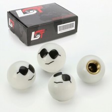 4x Bouchons De Valve Valve De Pneu Revêtement Balle Souriante
