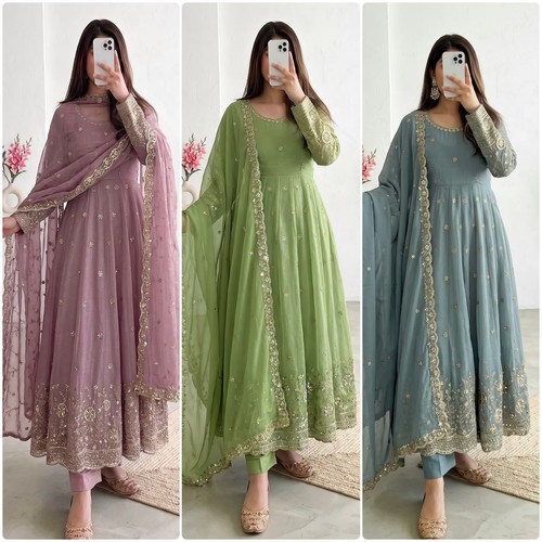 Robe anarkali prête - robe, À
