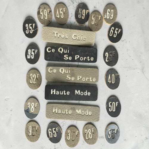 Lot etiquettes vitrine - lot,