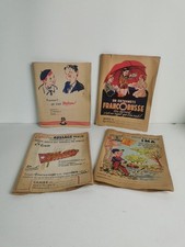 4 protège cahiers anciens, Francorusse, L'alsacienne, Poivrossage, Ima