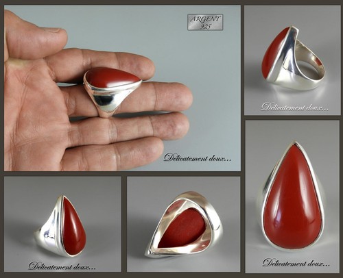 Superbe bague argent - en, et