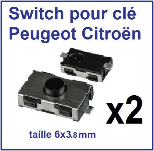 Switch bouton clé - 2x, de