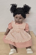 Poupée poupée vinyle Zapf Doll 59 cm yeux dormeurs style afro vintage
