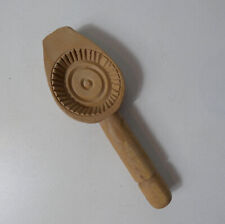 cuillère à beurre en bois sculpté moule soleil art populaire vintage