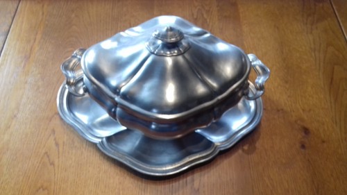 Soupière etain 24x19 - 24x19, cm