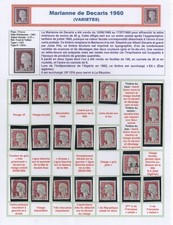 VARIETES MARIANNE DE DECARIS N° 1263 + SURCHARGE E A - COMPLEMENT DE COLLECTION