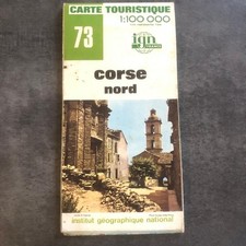 Ancienne carte routière IGN 73 - Corse du Nord