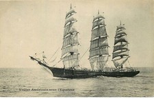 VOILIER AMERICAIN sous L' EQUATEUR