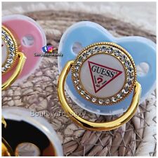 ??? tendance Baby Guess Pacifier 0-3 ans Tétine/Sucette Bleu en silicone bébé