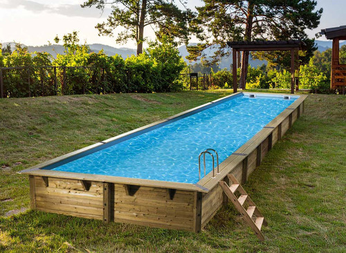Piscine bois ubbink linea - bois,