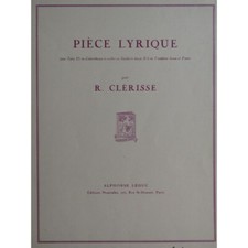 CLÉRISSE Robert Pièce Lyrique Piano Tuba ou Contrebasse ou Trombone 1957
