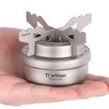 Poêle à alcool titane flamme