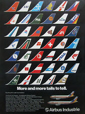 11/1981 PUB AIRBUS A300 A310 TAILS PIA SAS KLM VASP VARIG WARDAIR CHINA LIBYA AD