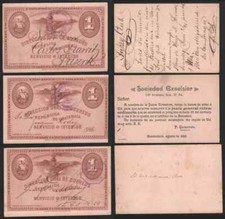 Guatemala 1895-8, three 1c