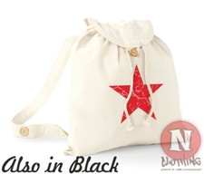 Bouleversé Étoile Sac à Dos Plage Vacances École Collège Coton Bio Jour Sac