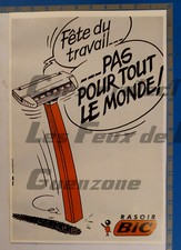 RASOIR BIC FETE DU TRAVAIL pas pour tout le monde publicité document advert 