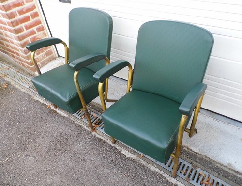 Paire fauteuil skai vintage - fauteuil,