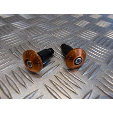 jeu embout orange plat guidon diametre 22 mm moto scooter universel adaptable qu