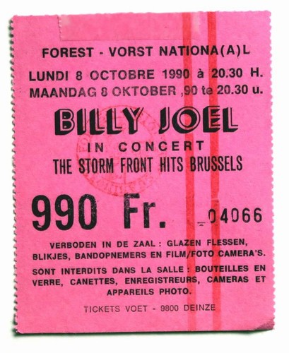 Billy joel billet ticket stub - billy,