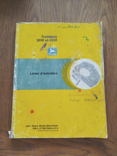 Livret entretien john deere - livret,