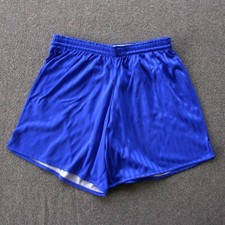 Authentique Short vintage satin BLEU Marque HEURTEFEU -Taille  L France polymide