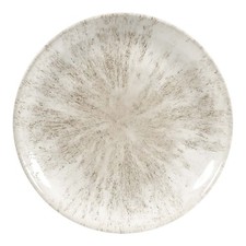 Plat Dessert Plan Agate Gris Céramique Porcelaine Vitrifiée Ø 16,5 CM -