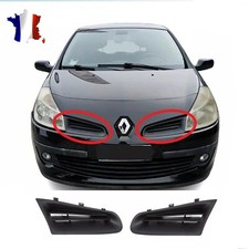 2 GRILLES PANNEAU GAUCHE ET DROIT POUR PARE-CHOCS AVANT POUR RENAULT CLIO III 3