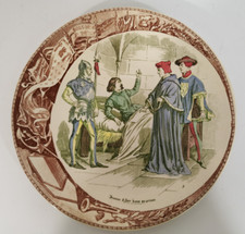 ANCIENNE ASSIETTE PARLANTE JEANNE D'ARC N° 9 EN COULEURS - SARREGUEMINES