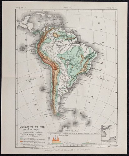 1874 carte physique - 1874,