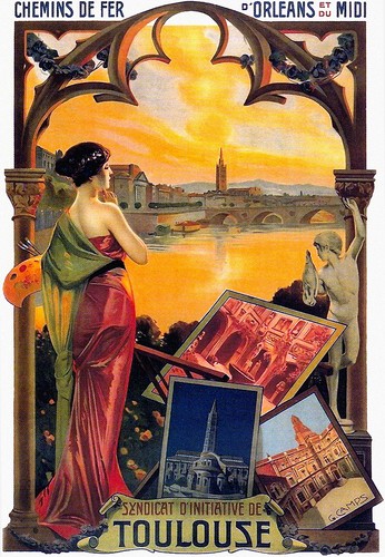 Affiche chemin fer orléans - chemin,